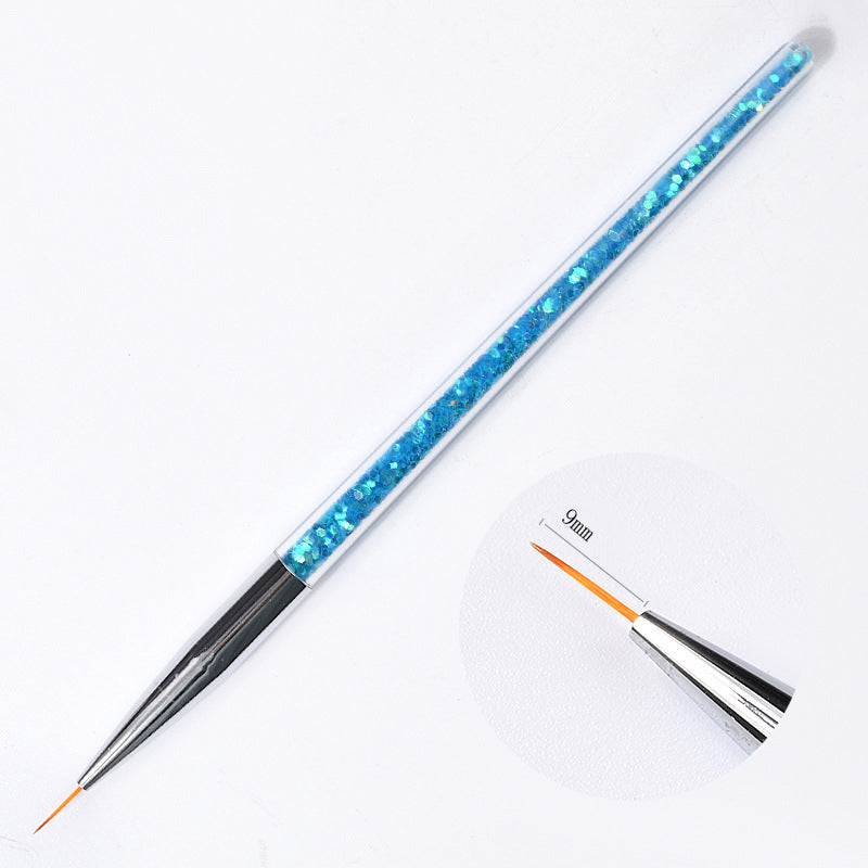 Nail Drawing Pen Set, 3PCS Glitter Handle Nail Art Pen Brush, Nail Design Brush, Painting Drawing Liner Nail Tools