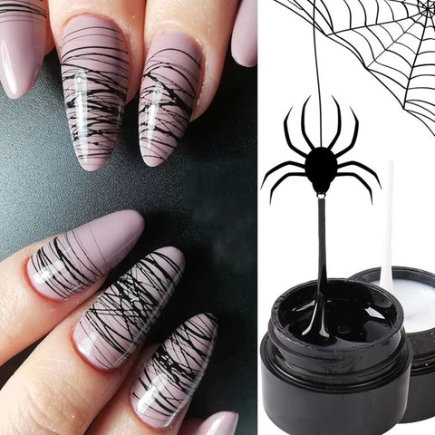 kween 5ml Spider Gel Nail Polish Art UV LED Professional Nail Paint UV Color Gel Lacquer Embossing Pull Wire Spider Gel Elastic Drawing Line Nail Polish Gel