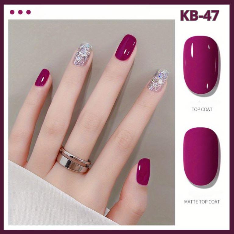 KWEEN Gel Nail Polish 15ml Magenta Gel Polish Color Plum Nails Fuchsine Nail Polish Gel Soak Off U V Gel Nail Polish Nail Art Manicure Salon at Home