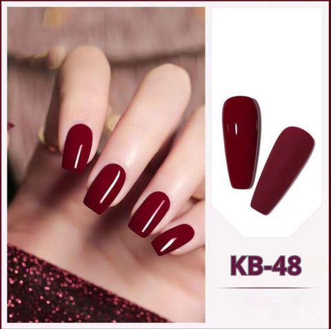 KWEEN WINE Red Gel Nail Polish Dark Red Wine semi permanent professional Soak Off UV LED Gel Polish For Nail Art and Manicure