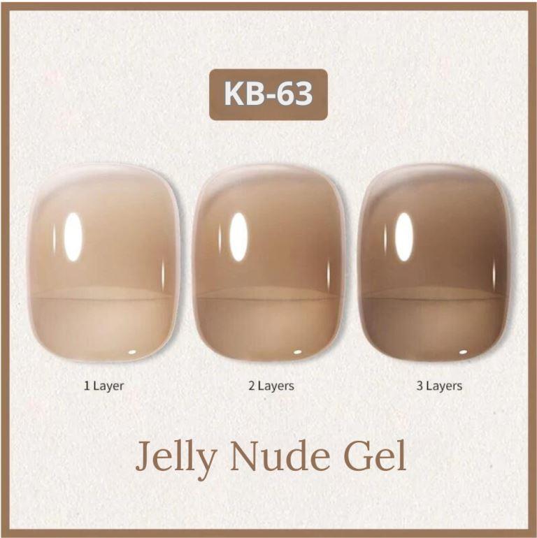 Kween Jelly Gel Nail Polish Nude Crystal Translucent Color Soak Off For Nail art and Manicure Kit