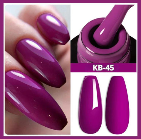 KWEEN Purple Gel Nail Polish, Soak Off UV Light Cure Gel Polish for Nail Art DIY Manicure at Home