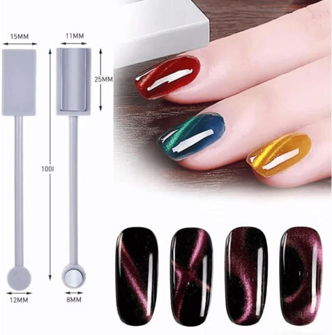 Double-head Magnet Stick Wand for 3D Magnetic Cat Eye Gel Magic Nail Art Manicure Tool