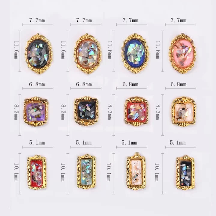 Multicolor Crystal Nail Back Nails Stone Gems Glass Jewellery 3D Nail Art Decorations Wheel DIY Design Charm