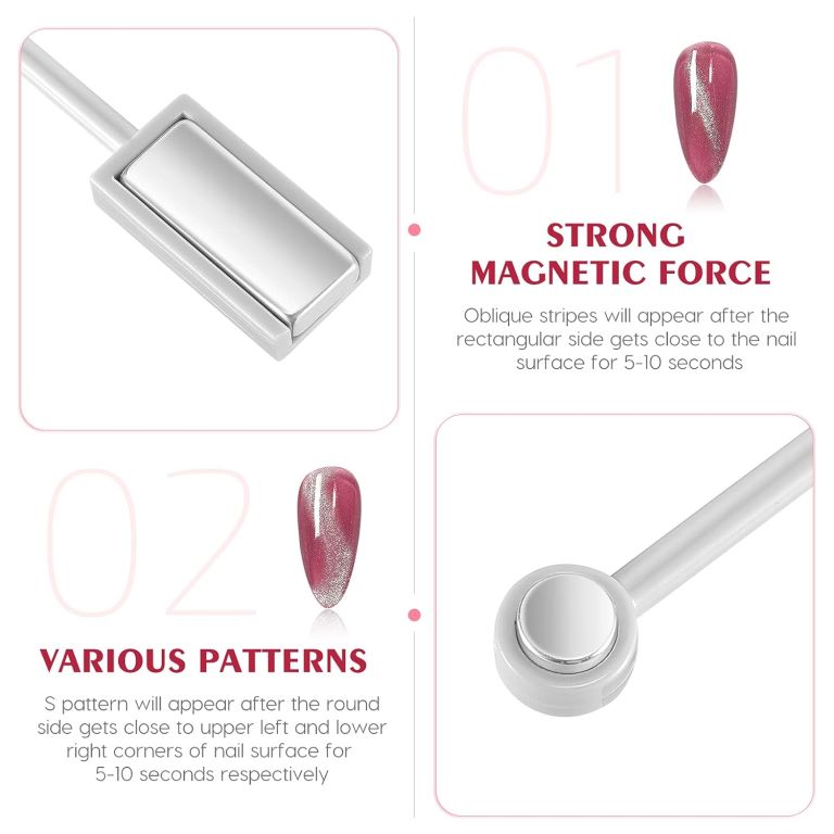 Double-head Magnet Stick Wand for 3D Magnetic Cat Eye Gel Magic Nail Art Manicure Tool