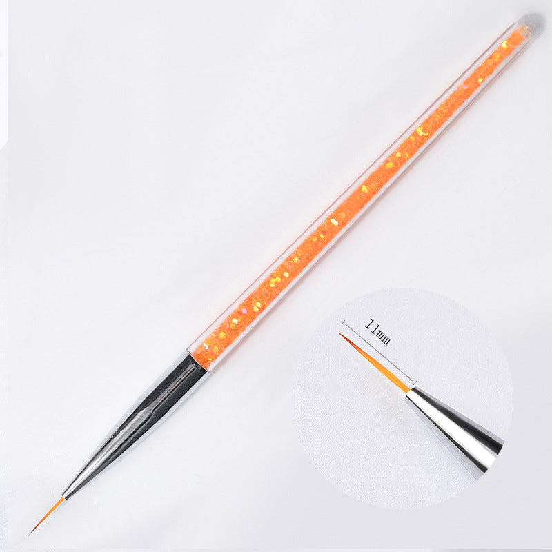 Nail Drawing Pen Set, 3PCS Glitter Handle Nail Art Pen Brush, Nail Design Brush, Painting Drawing Liner Nail Tools