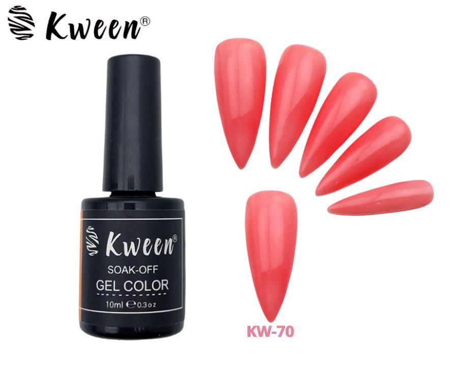 KWEEN Gel Nail Polish, Jelly Fresh Pink Translucent Color UV/LED Light Cure Gel Polish for Nail Art DIY Manicure and Pedicure