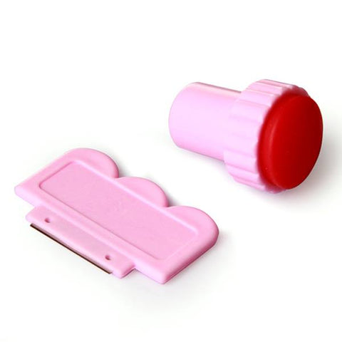 Mini Nail Art Stamper + Scraper, For Nail Stamping Template Nail Art Accessories