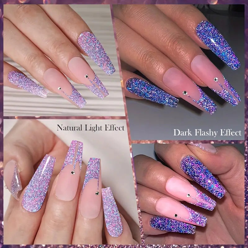 KWEEN Multi Reflective Glitter Liner Gel Nail Polish-Painting Stripe Gel