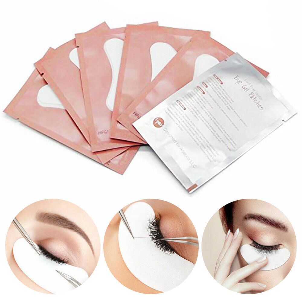 Eyelash Extension Under Eye Gel Patches Lint Free Eye Patches with Smooth Front Side and adhesive Back Side Eye Pads for Individual Eyelash Extension