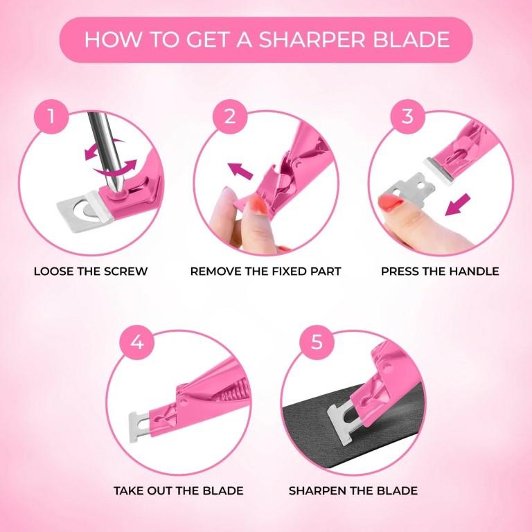 KWEEN Pink Premium Nail Clippers for Acrylic And Fake Nails, Sharp Blade Clip Tool
