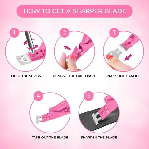 KWEEN Pink Premium Nail Clippers for Acrylic And Fake Nails, Sharp Blade Clip Tool