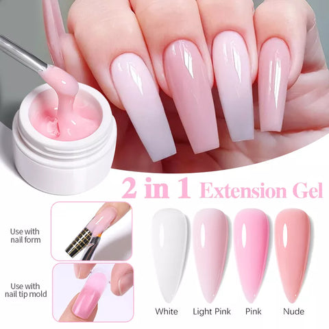 UR SUGAR 15ml Jelly Gel Nail Extension UV Gel jelly hard to build clear natural color French nude Nails UV soak off building gel