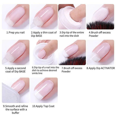 BORN PRETTY 10ml Acrylic Dipping Powder  French Nail Art DIY Natural Dry