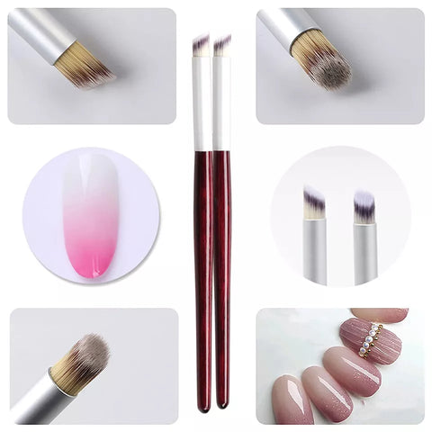 Professional Ombre Brush Pen For Nail Art This Brush Come With Wooden Handle Best Nail Art Brush Drawing Tool.