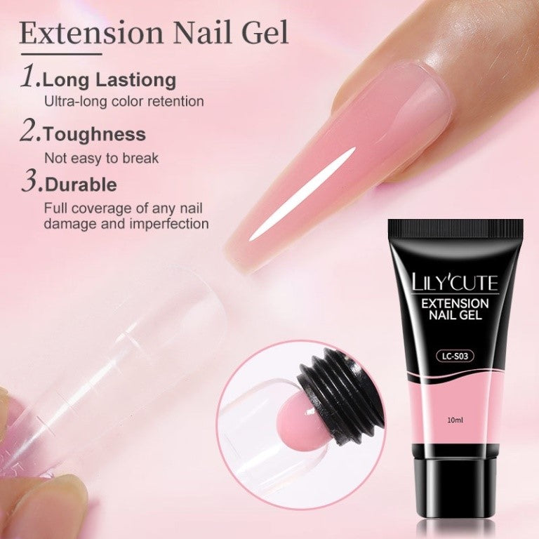 LILYCUTE 15ml Extension Nail Gel Building For Manicure Semi Permanent Varnish Nail Polygel