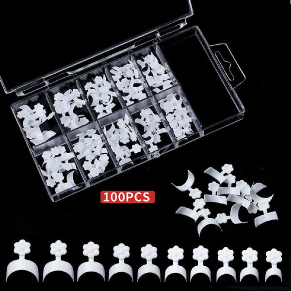 100 PCS. French Nail Tips, Short Nail Tips, Nail Extension Professional, White False Nails, Acrylic Half Cover Fake Nail Tips, DIY Manicure Nail Art Decoration