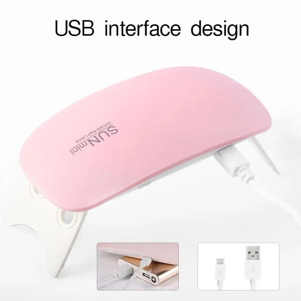 SUN Mini UV/LED Nail Lamp 6W Nail Dryer for Gel Polish Sock Off Gel Color