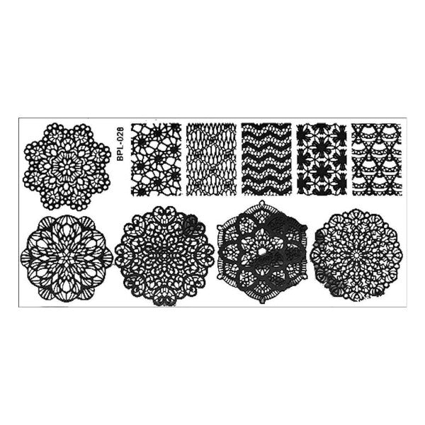 BORN PRETTY Stamping Plate Mandala Floral Nail Art Template BP-L028